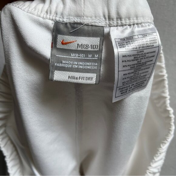 NIKE Y2K White Blue Mini Swoosh Logo Womens Athletic Tennis Skirt Skort M 8/10 - Picture 6 of 8